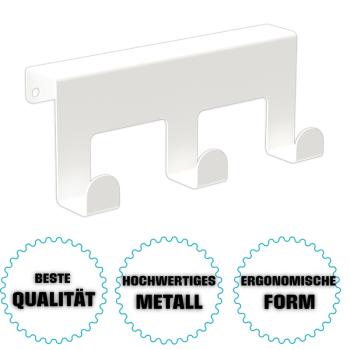 Innbee® Schubladentürhaken Türhaken Weiß Haken Metall Hakenleiste Küche Regal